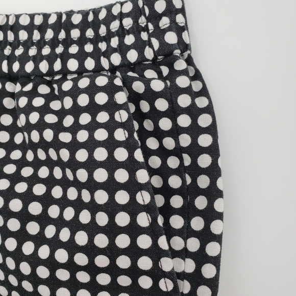 j. Crew Factory Polka Dot Pull-on Black and White Shorts, Size 8 - Picture 2 of 6